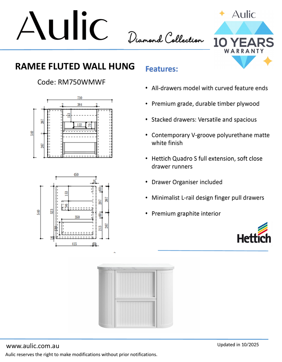 Aulic specification sheet
