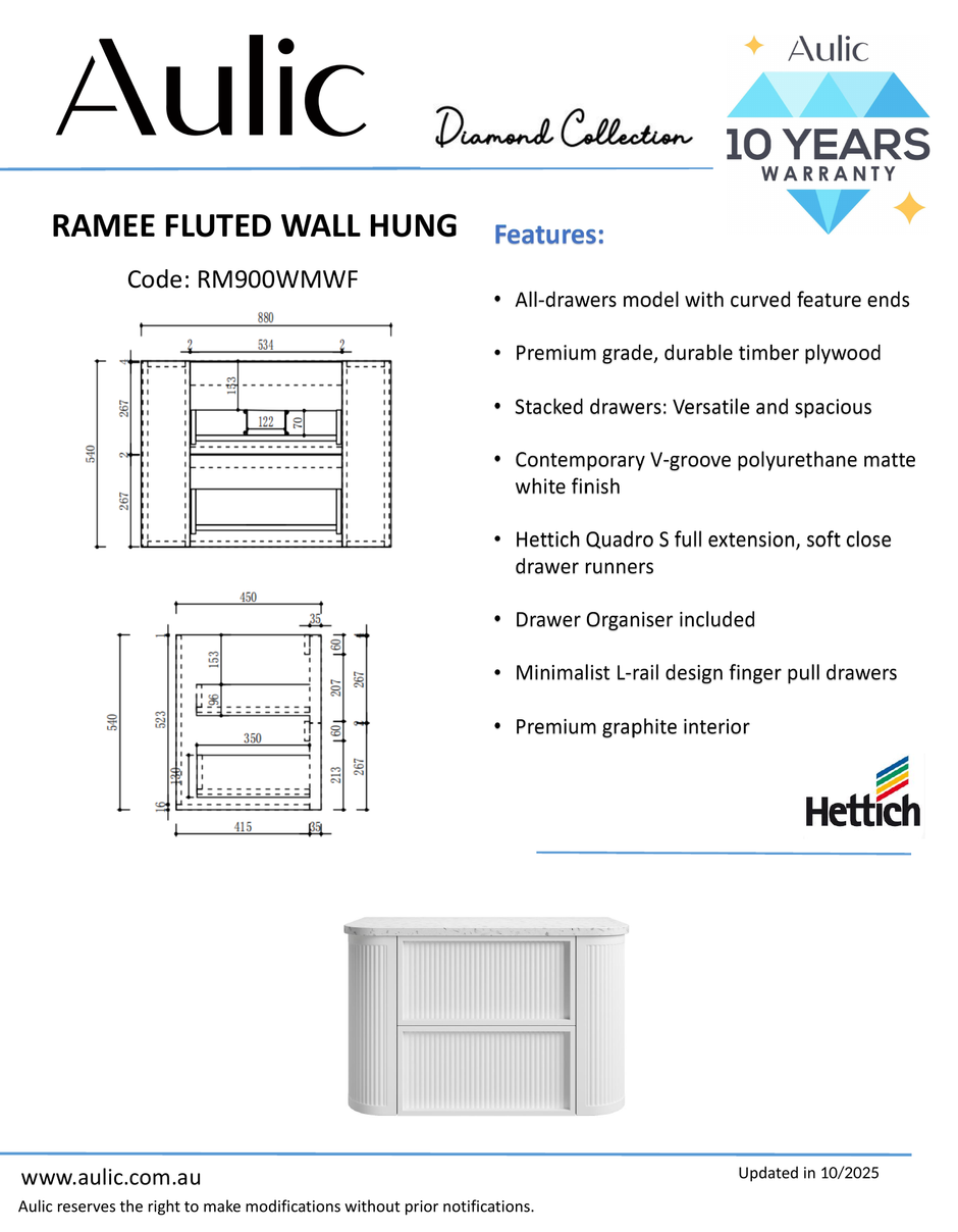Aulic specification sheet
