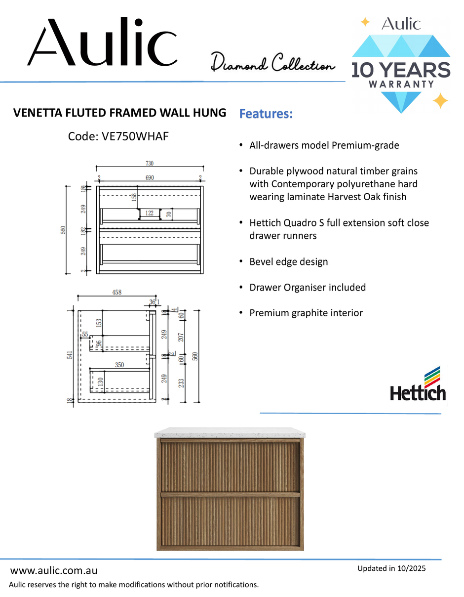 Aulic specification sheet