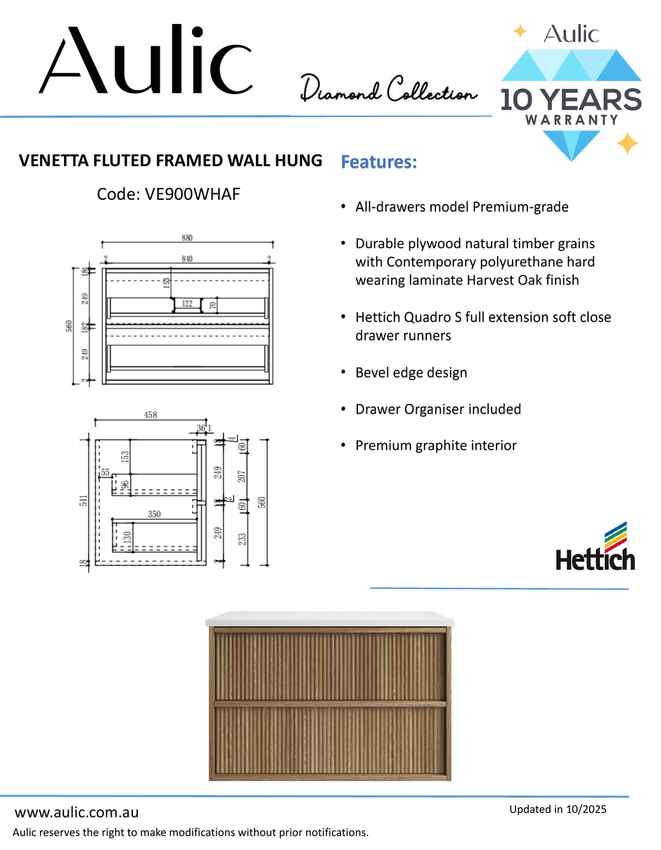 Aulic specification sheet