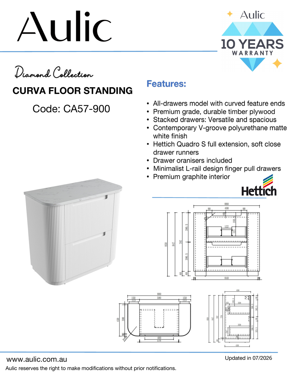 Aulic specification sheet
