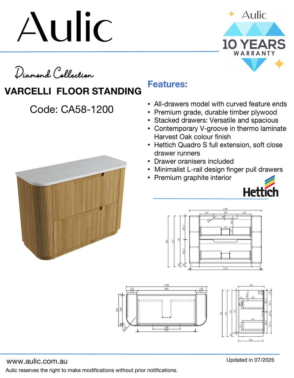 Aulic specification sheet
