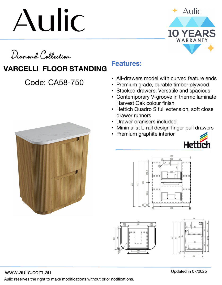 Aulic specification sheet