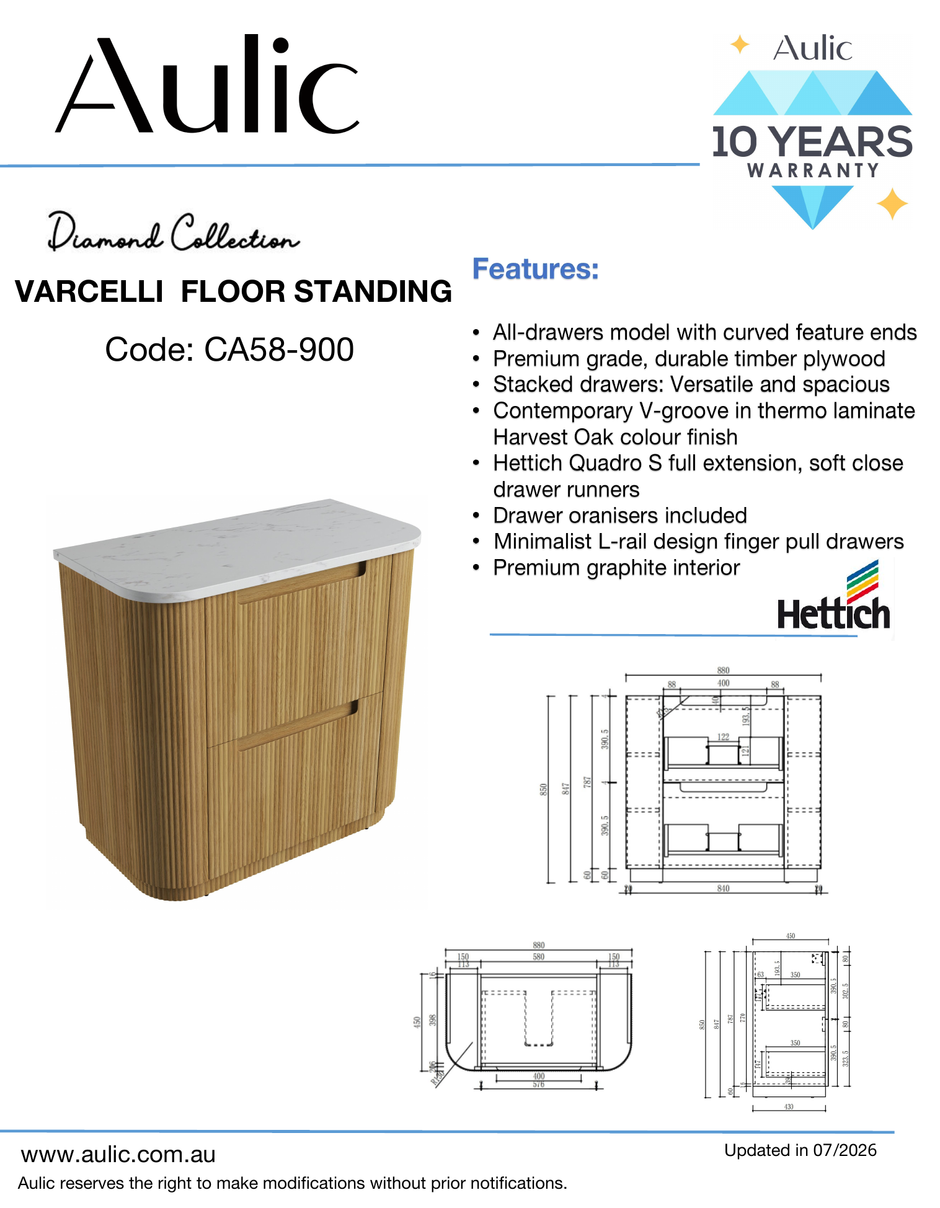 Aulic specification sheet
