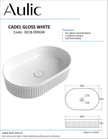 Cadel Gloss White Basin