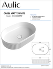 Cadel Matte White Basin