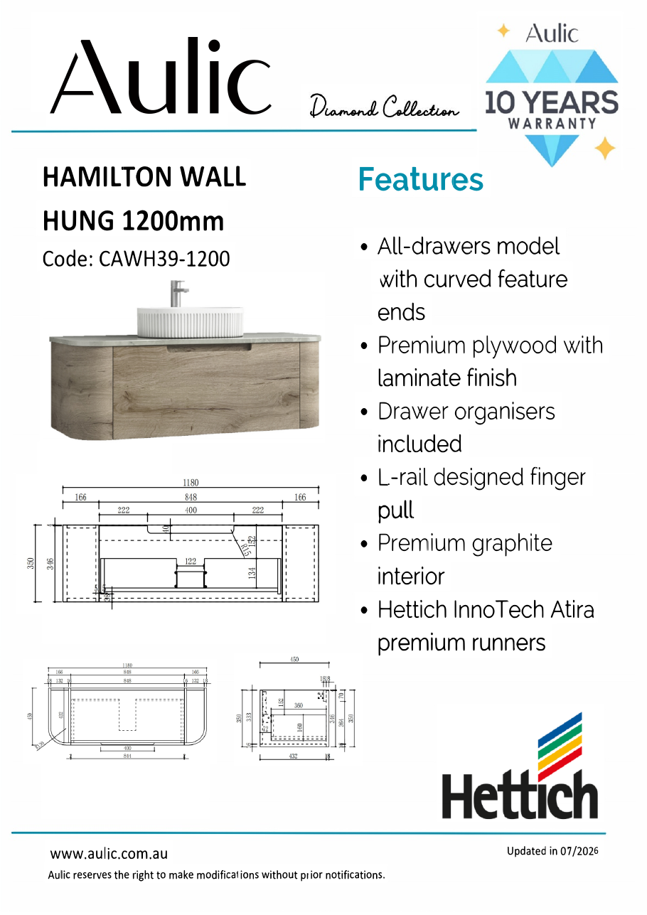 Aulic specification sheet