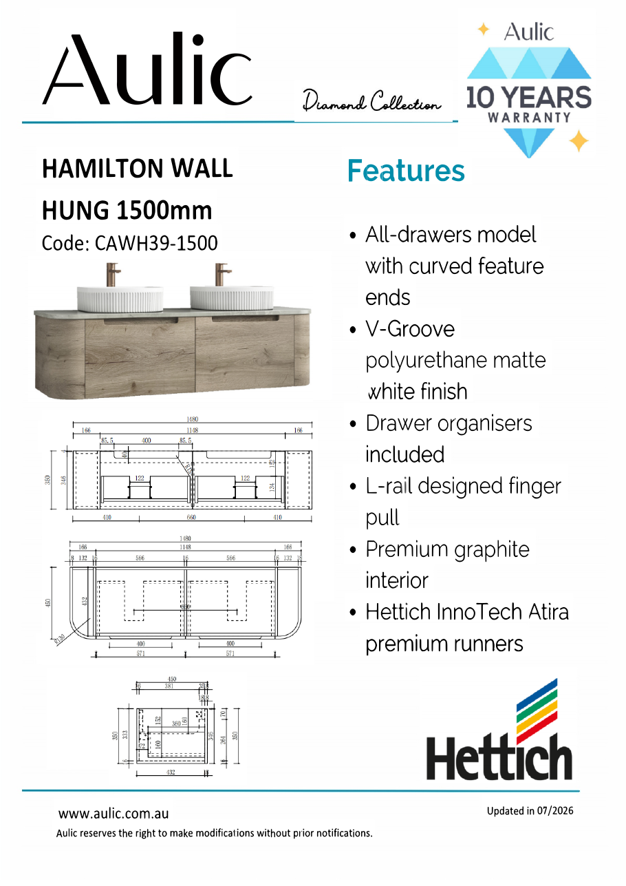 Aulic specification sheet