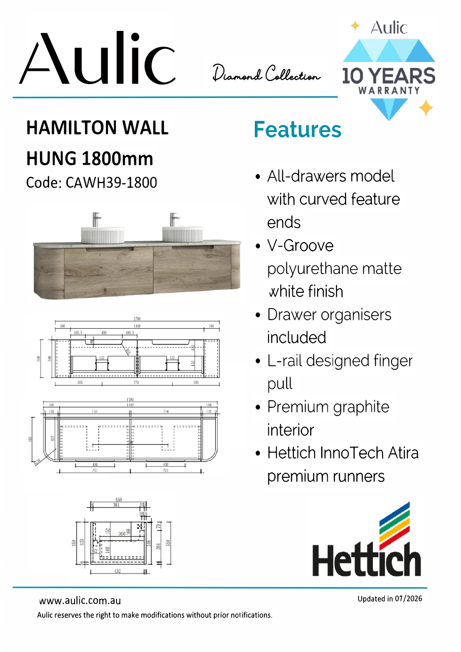 Aulic specification sheet