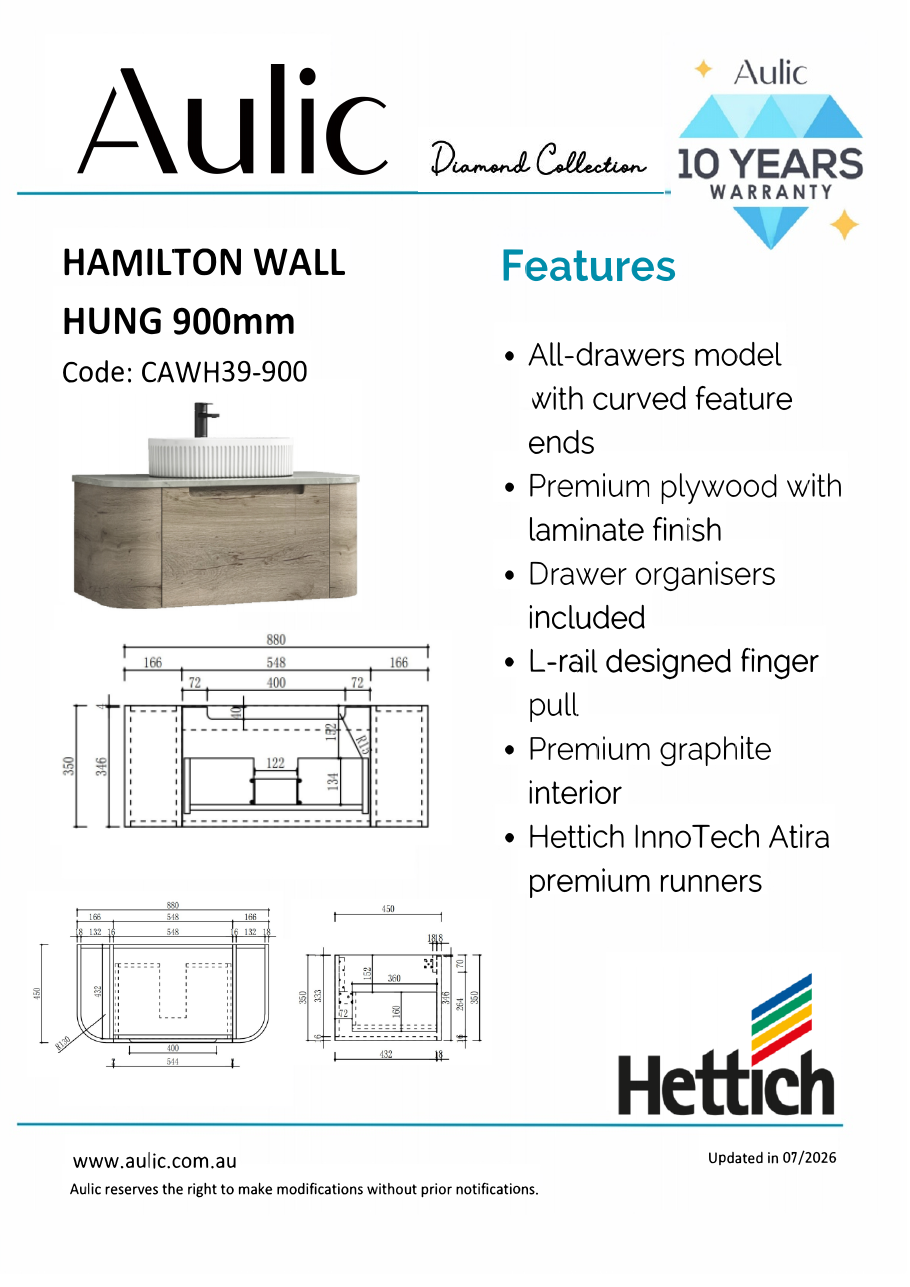 Aulic specification sheet