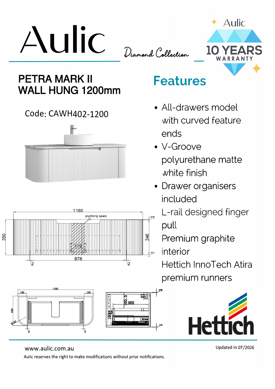 Aulic specification sheet