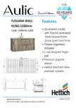 Tuscana Wall Hung 1200mm specification sheet