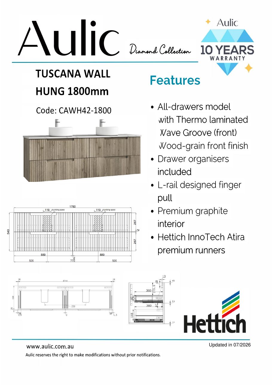 Aulic specification sheet