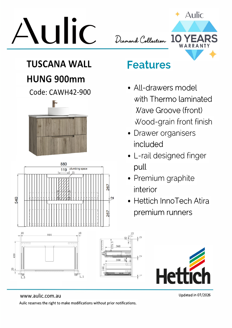 Aulic specification sheet