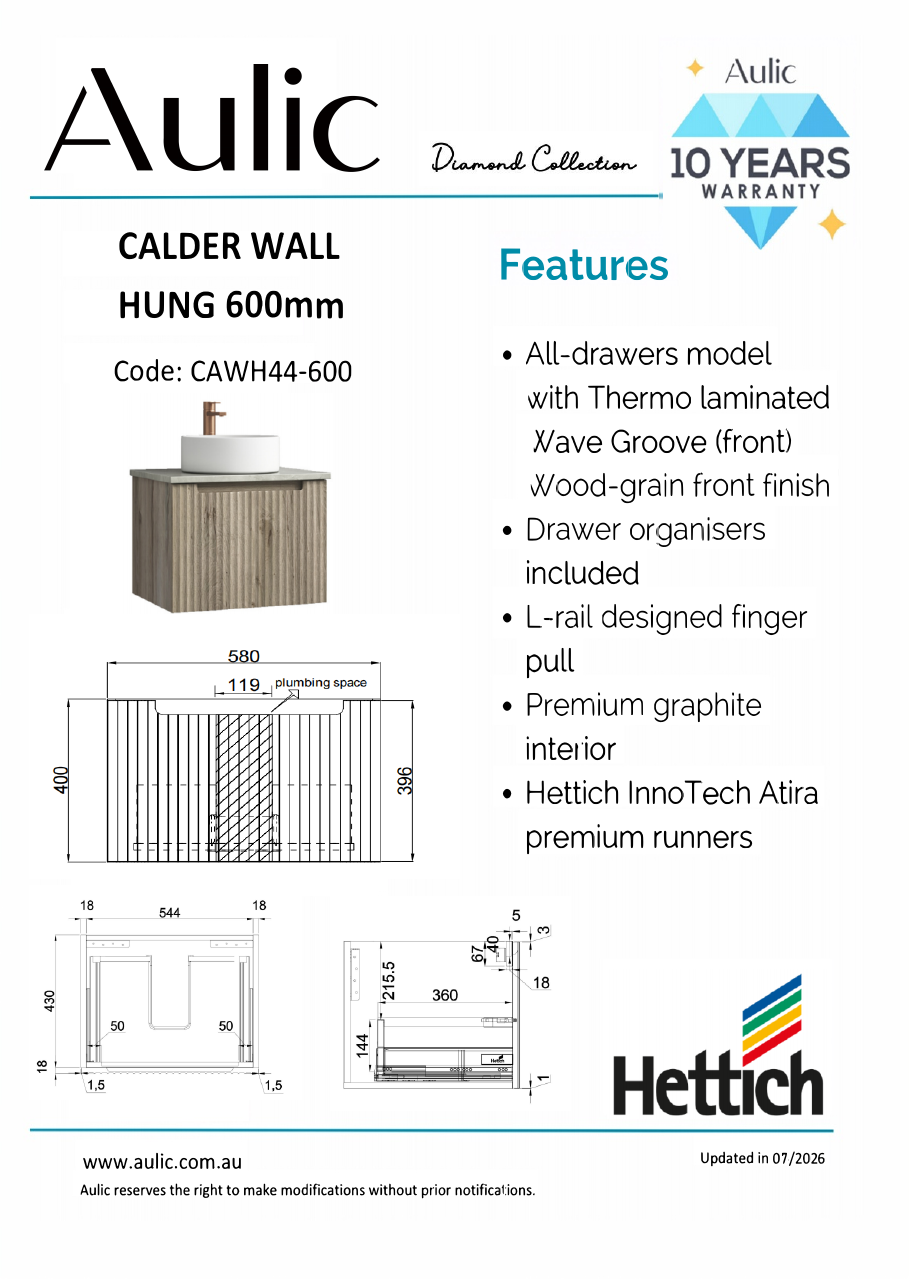 Aulic specification sheet