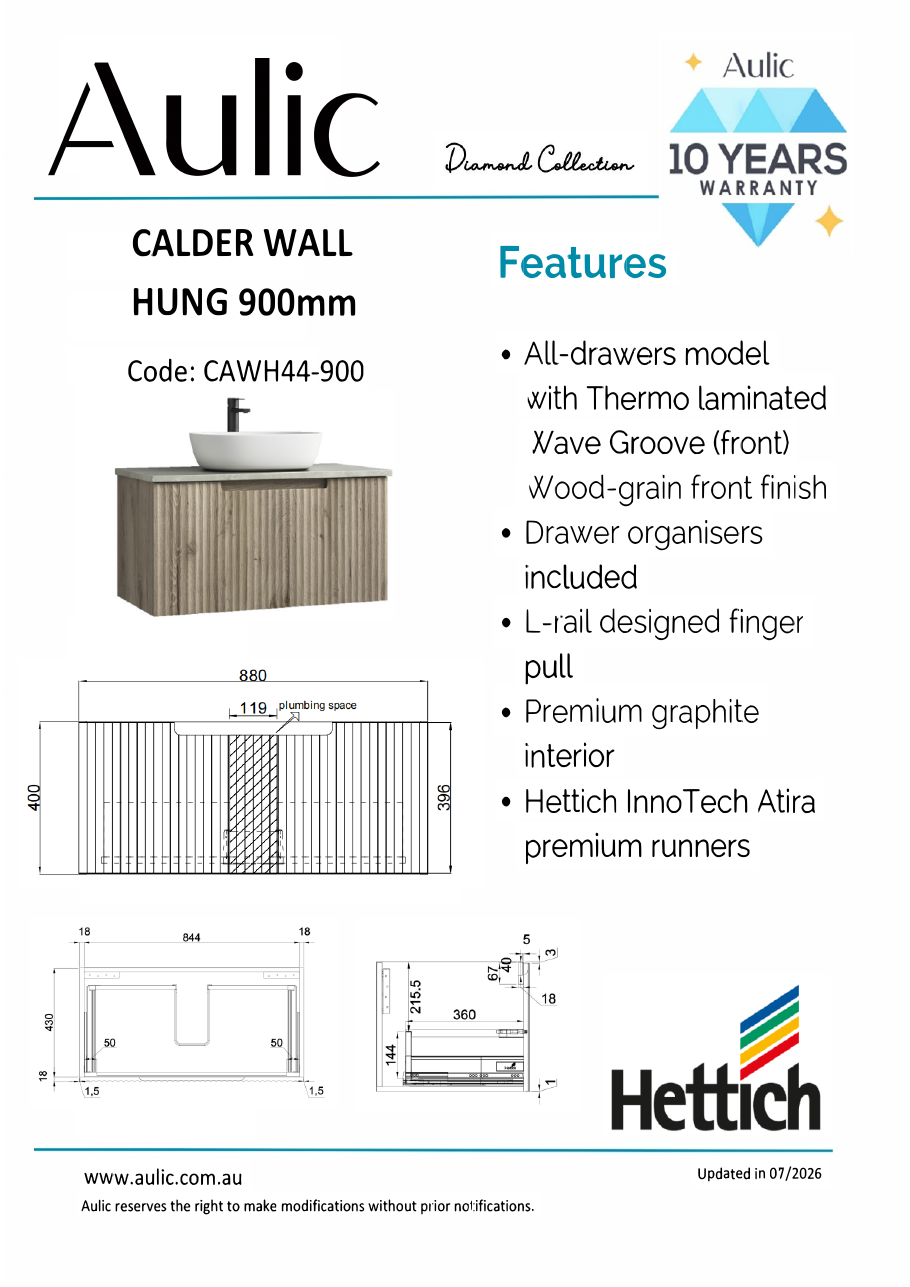 Aulic specification sheet