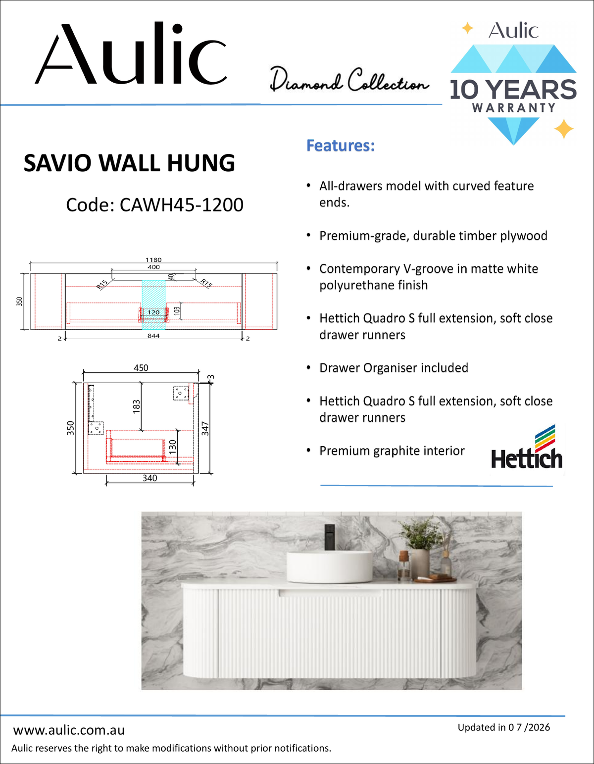 Aulic specification sheet