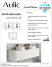 Aulic Savio Wall Hung 1500mm wall hung vanity