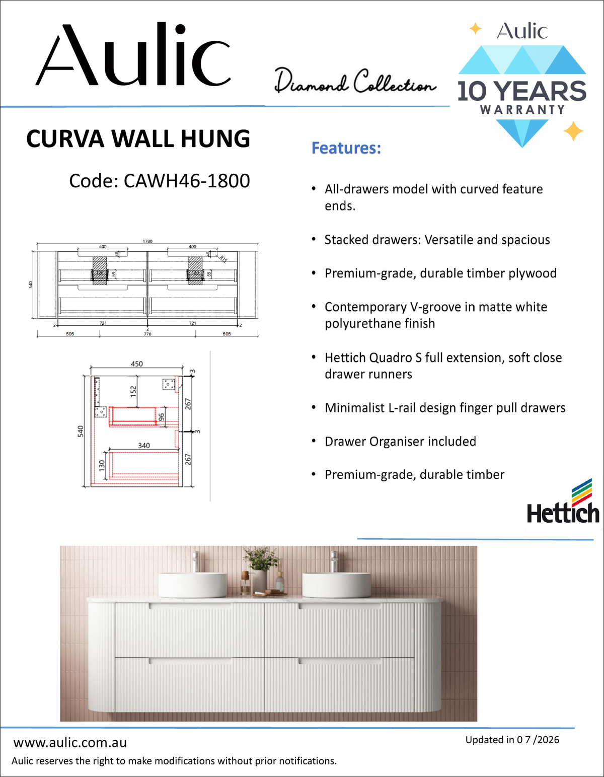 Aulic specification sheet