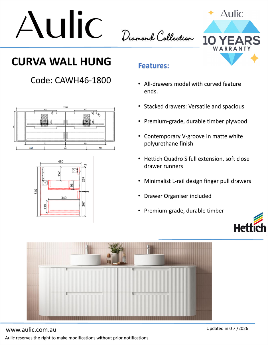 Aulic specification sheet