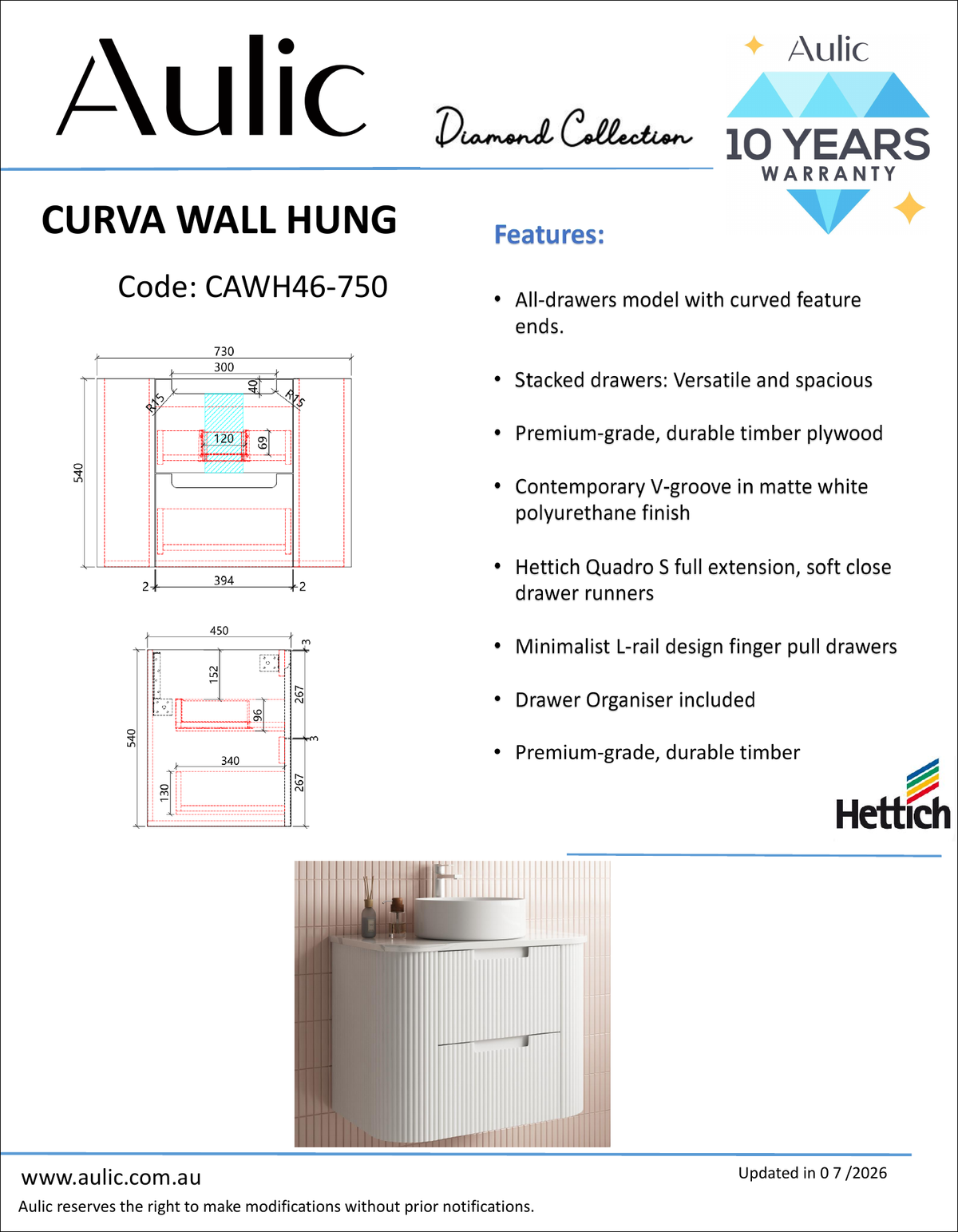 Aulic specification sheet