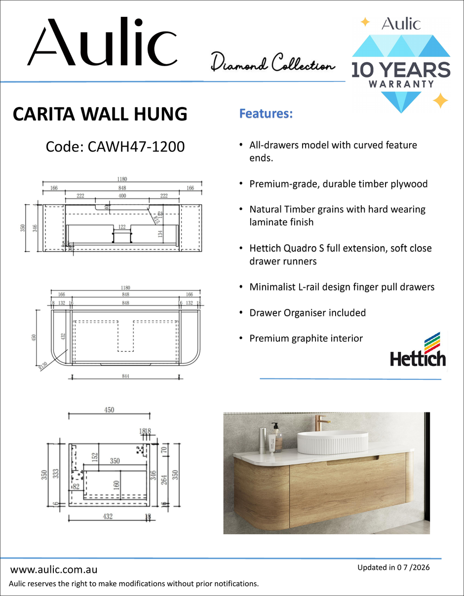 Aulic specification sheet