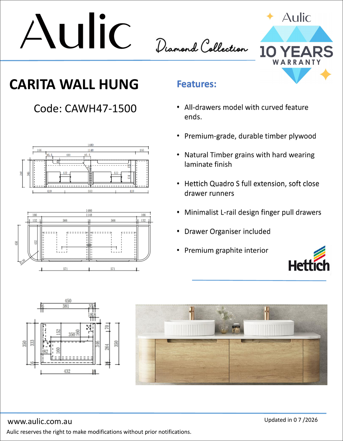 Aulic specification sheet