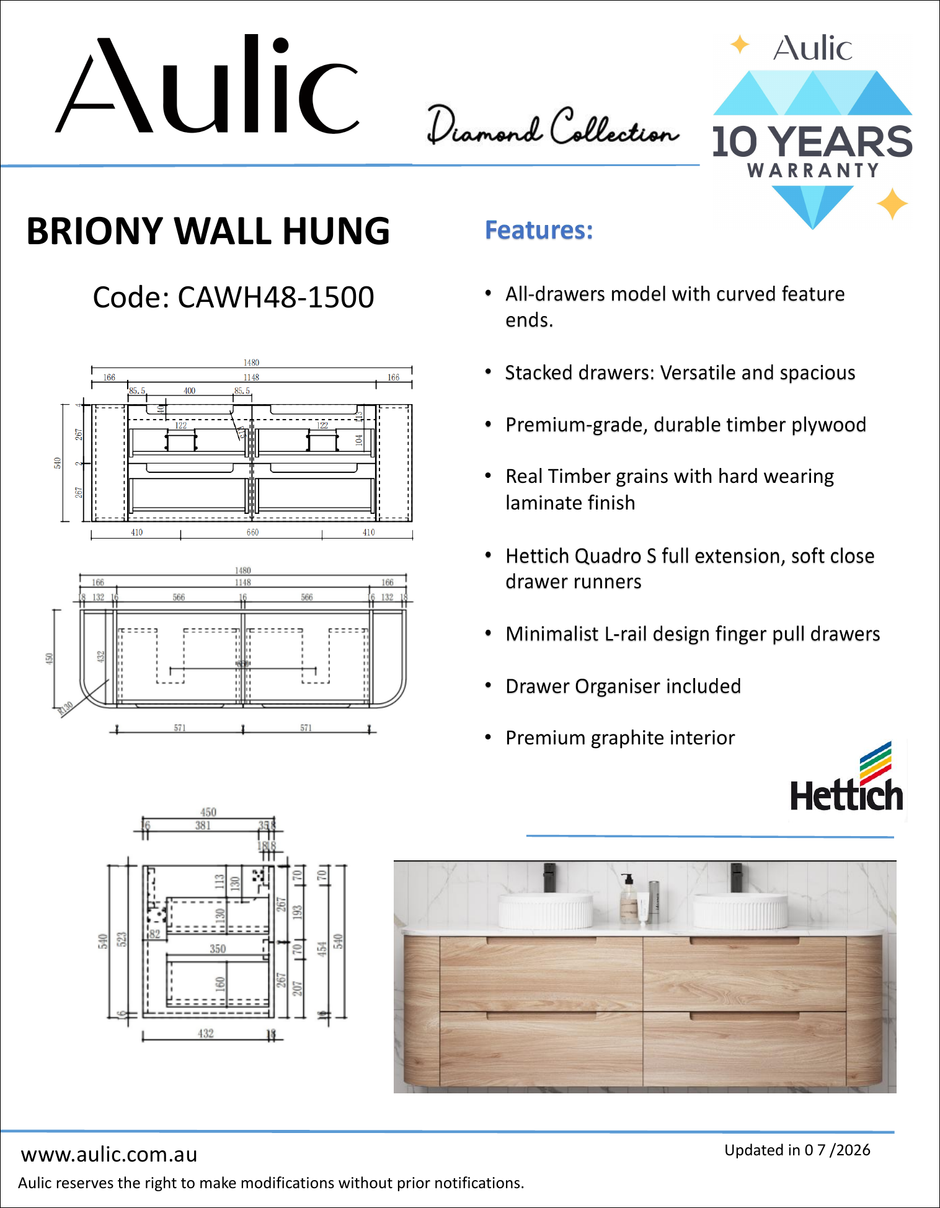 Aulic specification sheet