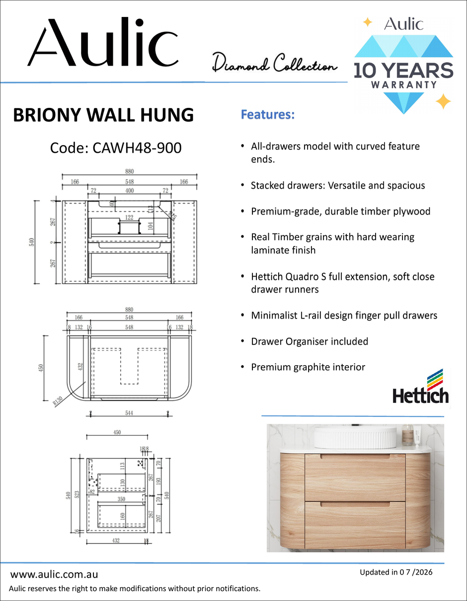 Aulic specification sheet