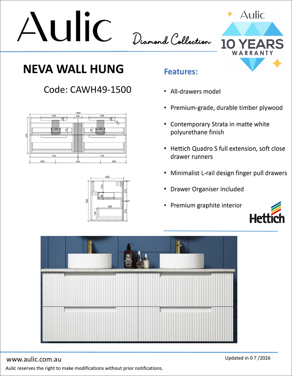 Aulic specification sheet