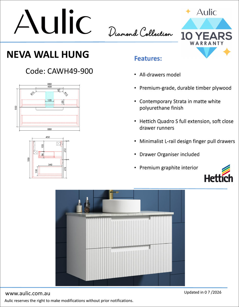 Aulic specification sheet
