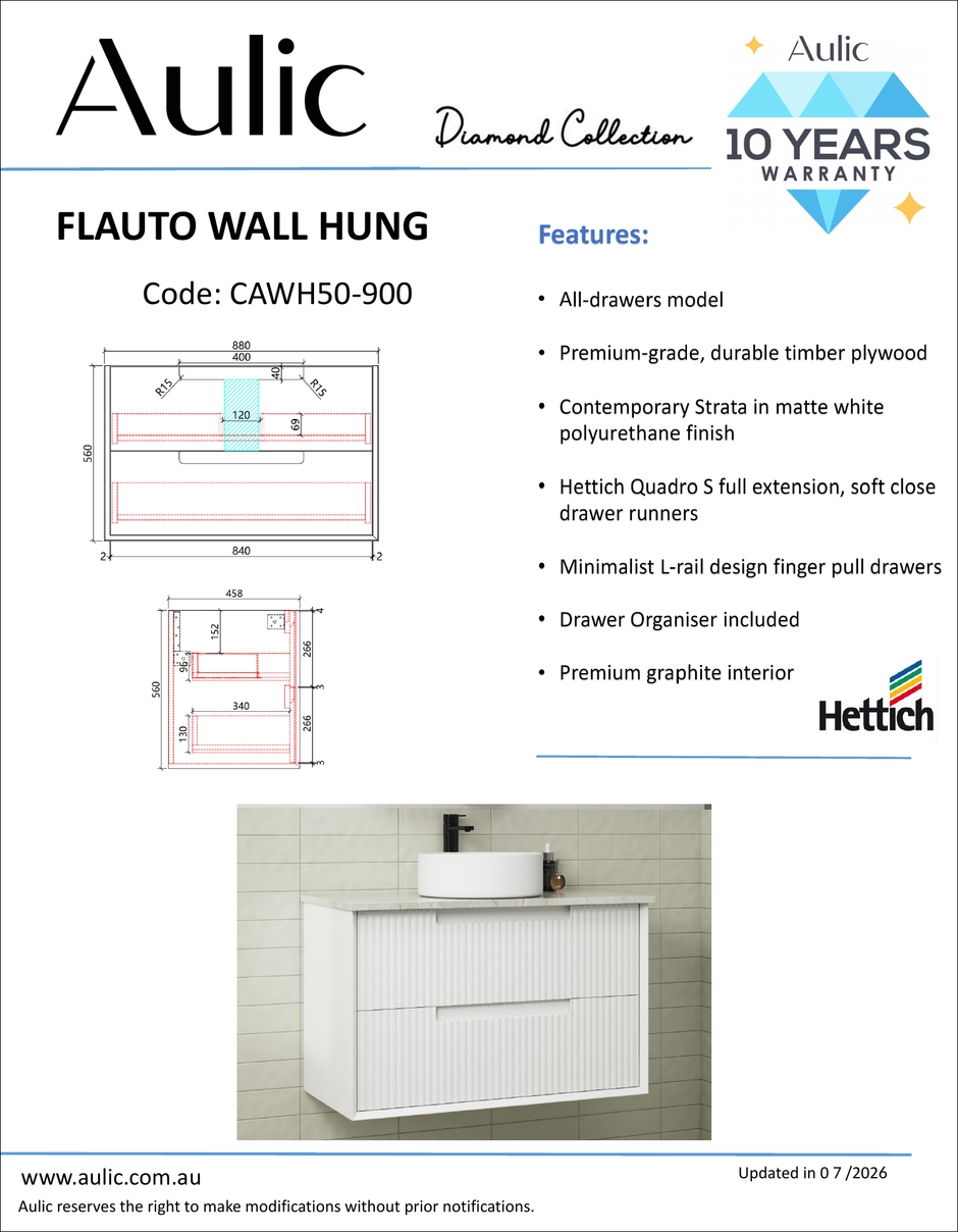 Aulic specification sheet