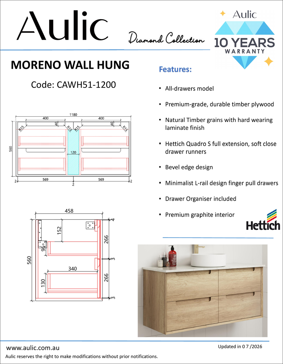 Aulic specification sheet
