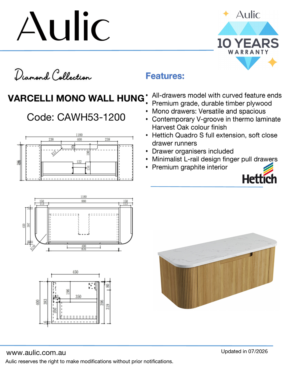 Aulic specification sheet