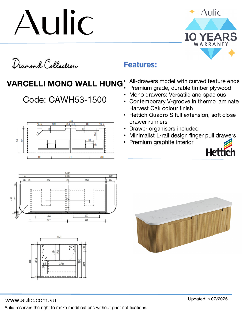 Aulic specification sheet