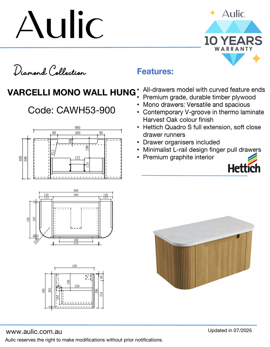Aulic specification sheet