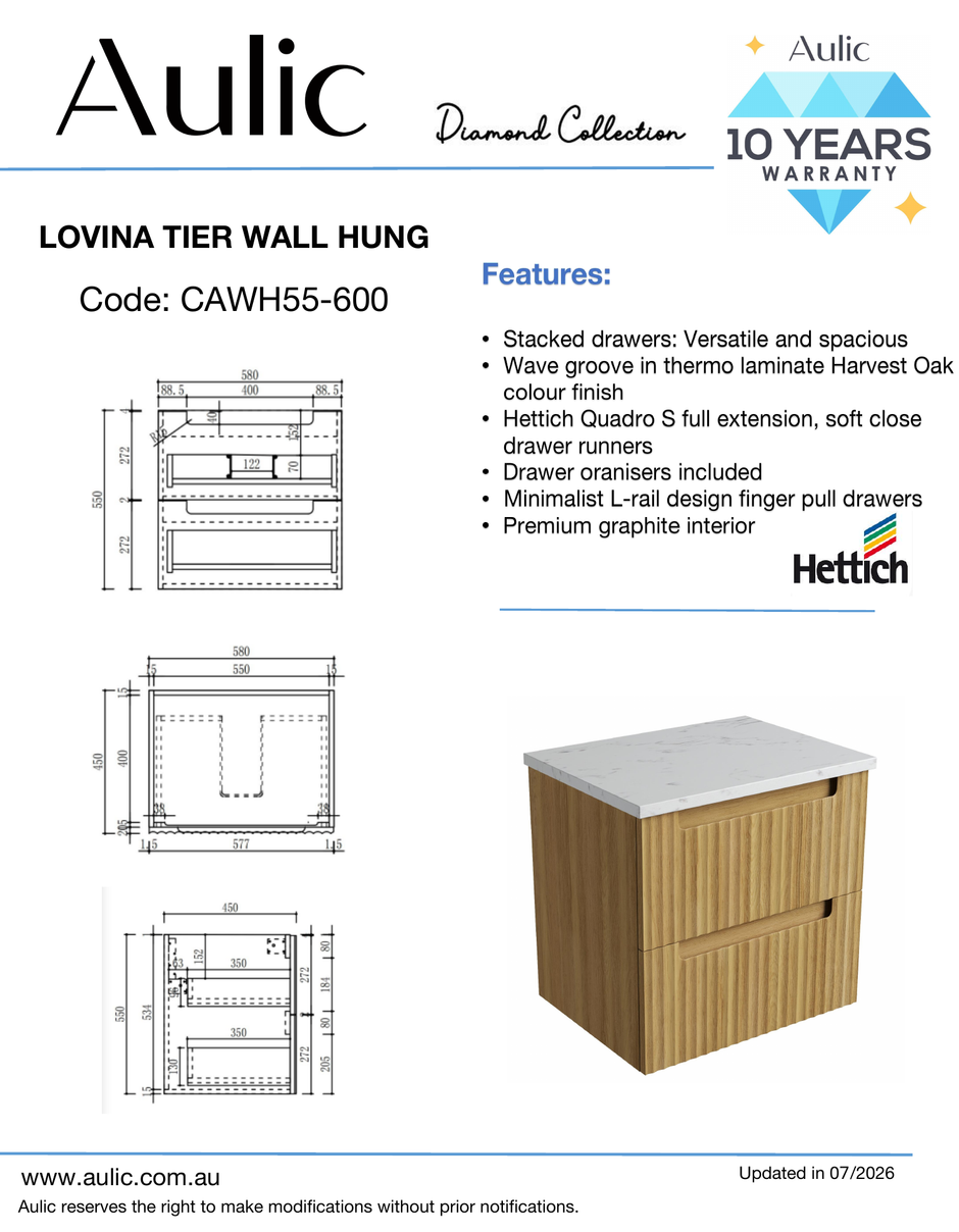 Aulic specification sheet