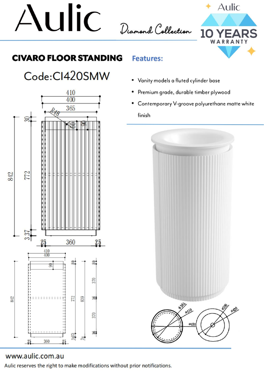 Aulic specification sheet