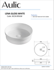 Lena Gloss White Semi Inset Basin