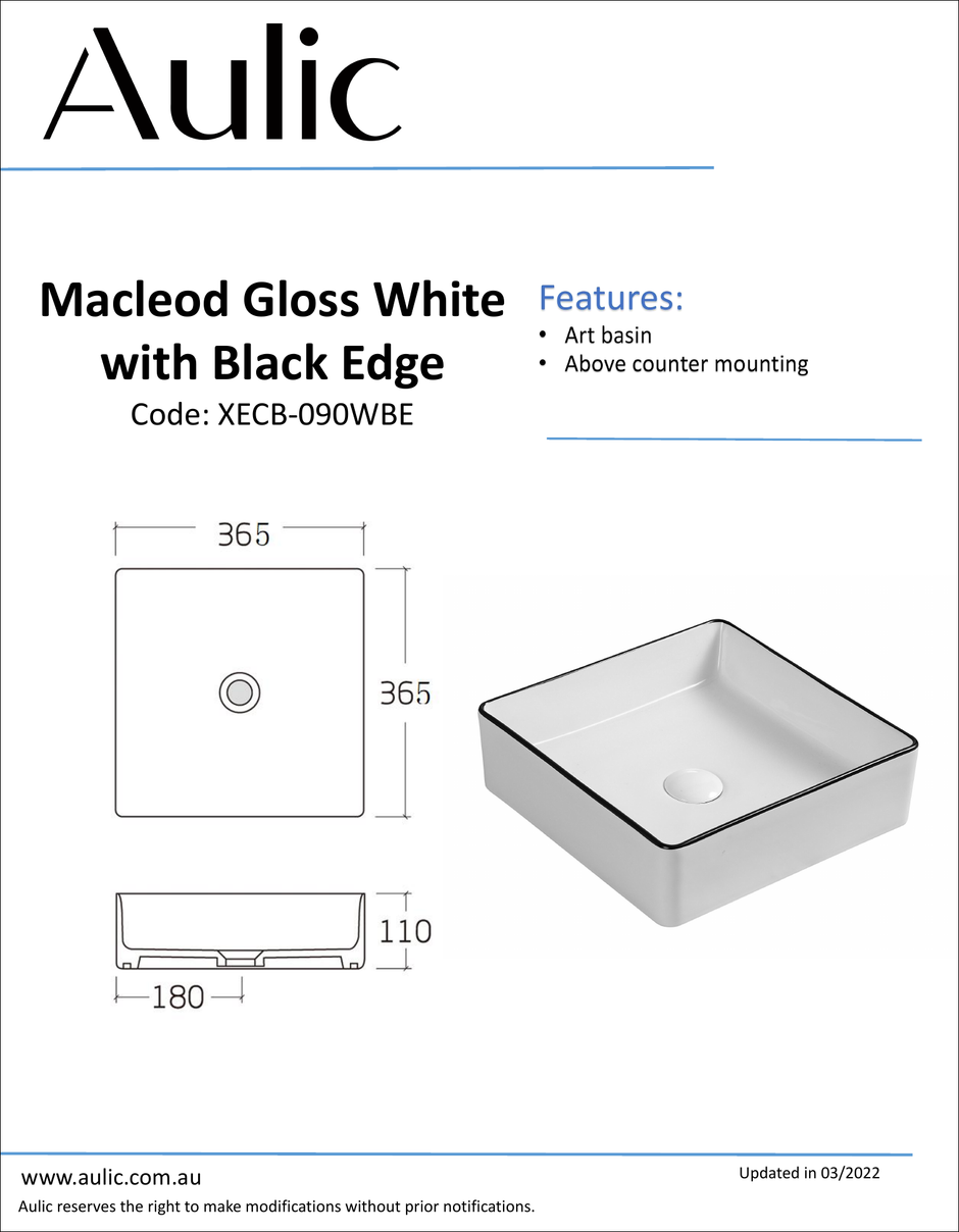 Aulic specification sheet