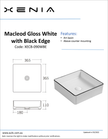Macleod White With Black Edge Basin