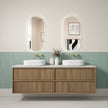 Venetta Fluted Framed Wall Hung Harvest Oak 1800mm