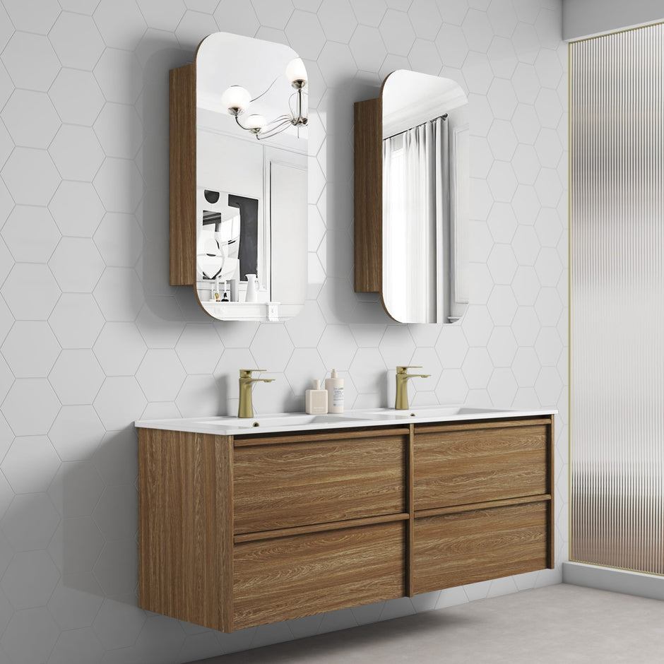 Venetta Framed Wall Hung Harvest Oak 1500mm