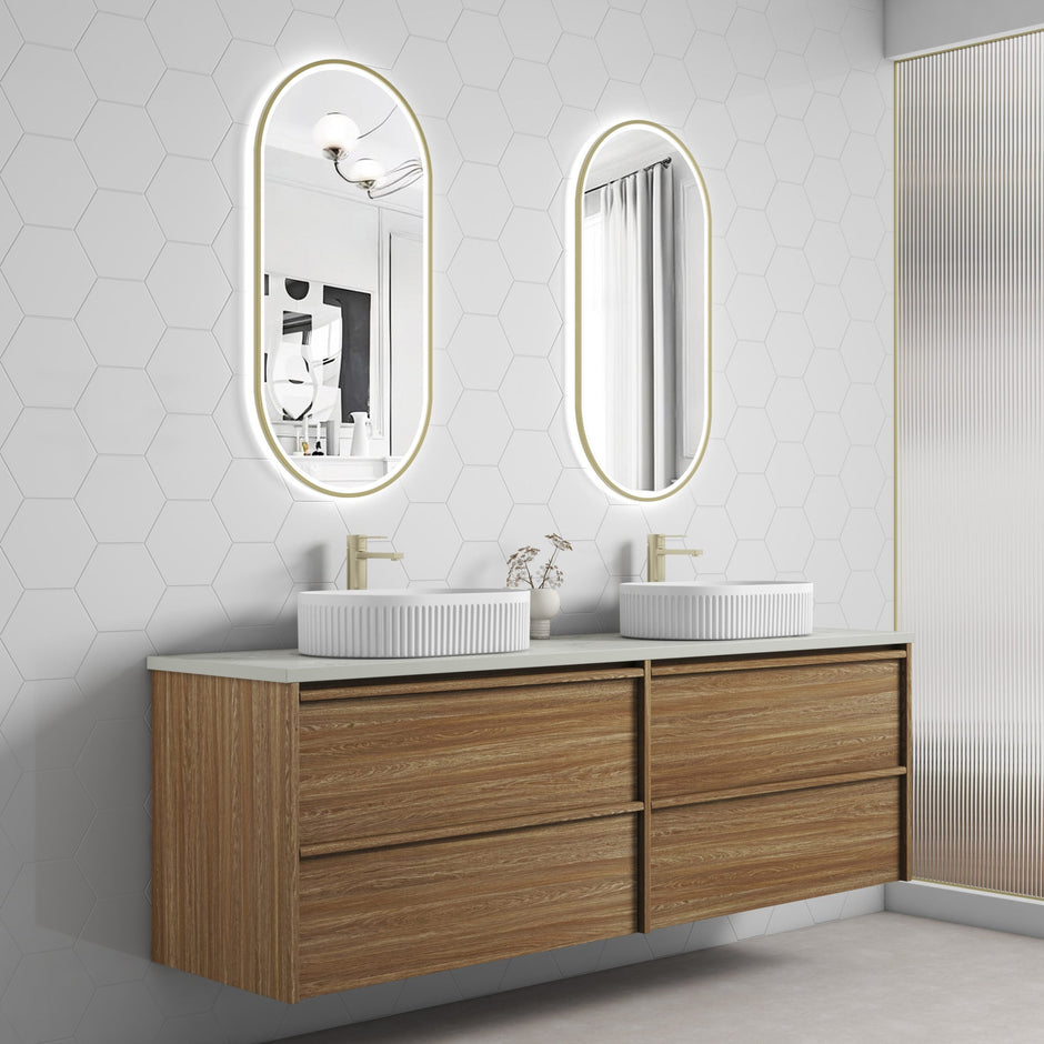 Venetta Framed Wall Hung Harvest Oak 1800mm