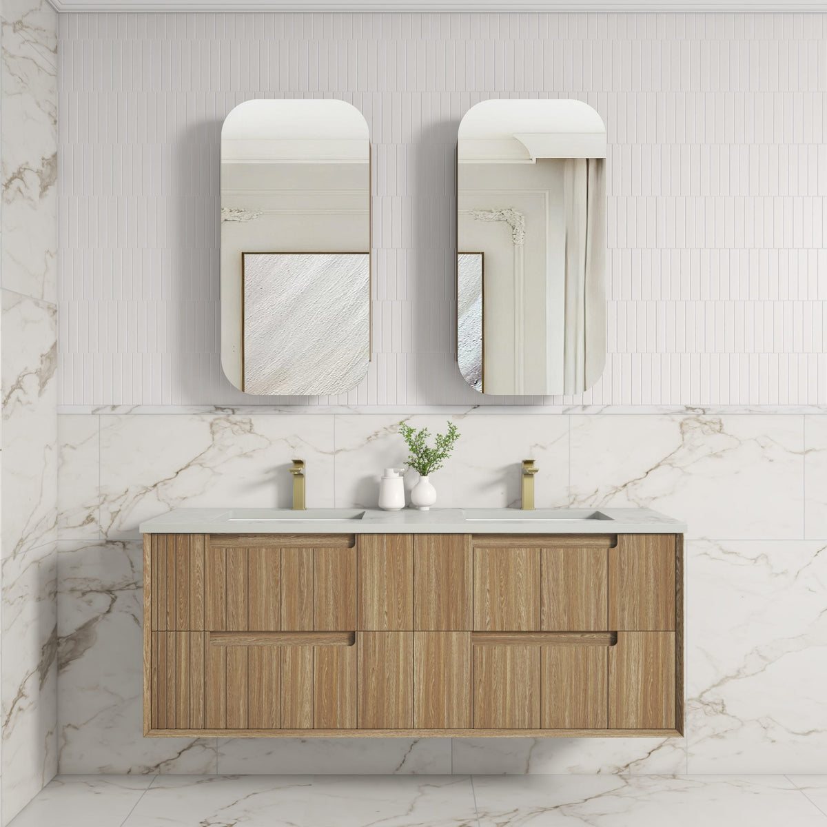 Voulari Framed Wall Hung Harvest Oak 1500mm