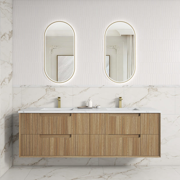 Voulari Framed Wall Hung Harvest Oak 1800mm