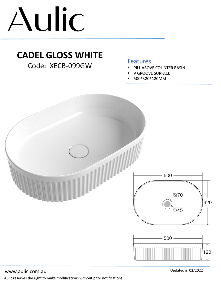 Aulic specification sheet