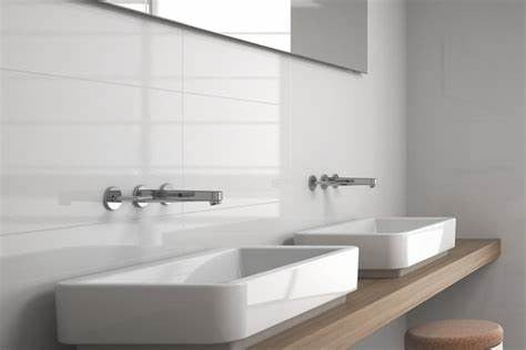 Austral Blanco Gloss Timber Look Ceramic Tiles in a room setting