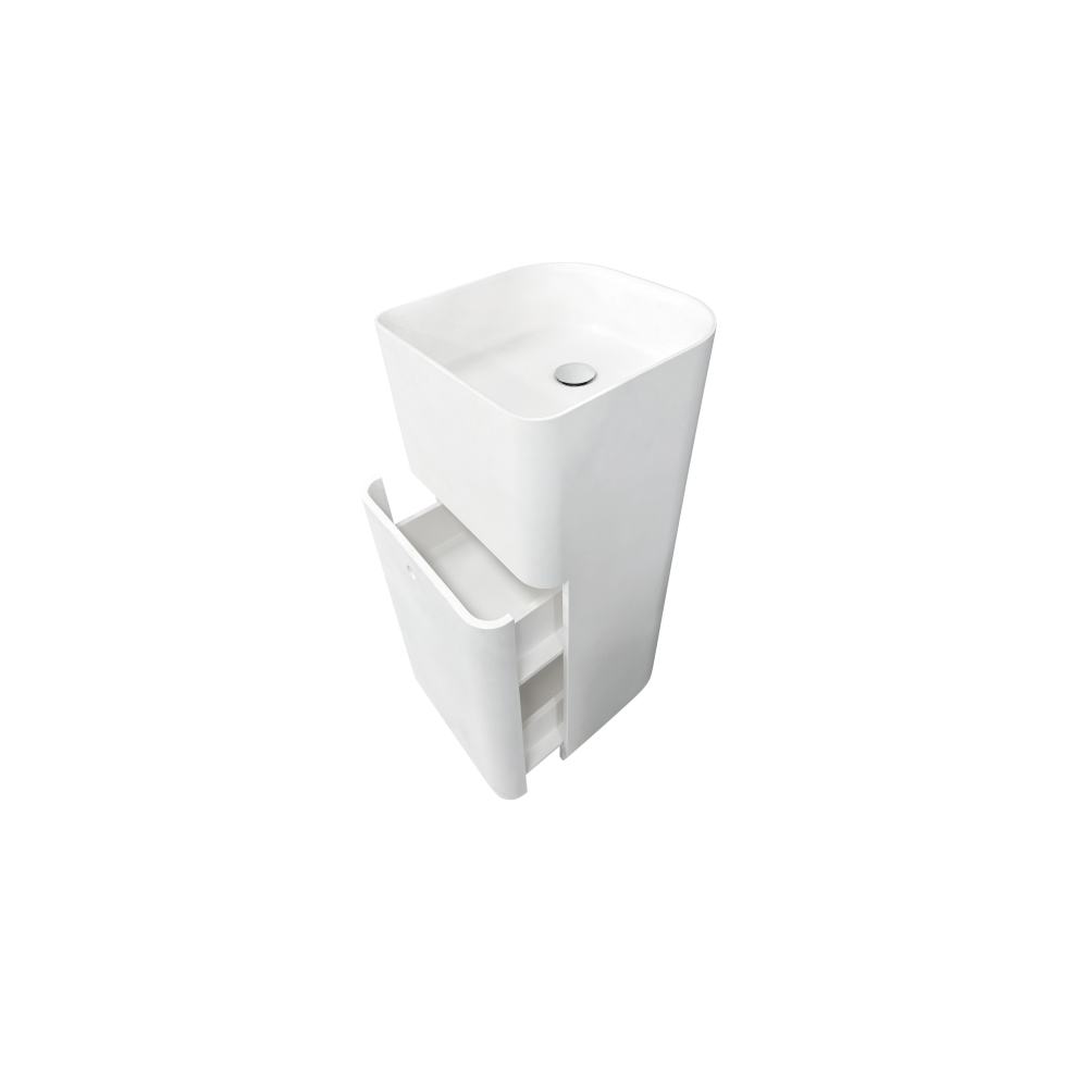 Alyssa Matt White Solid Surface Basin