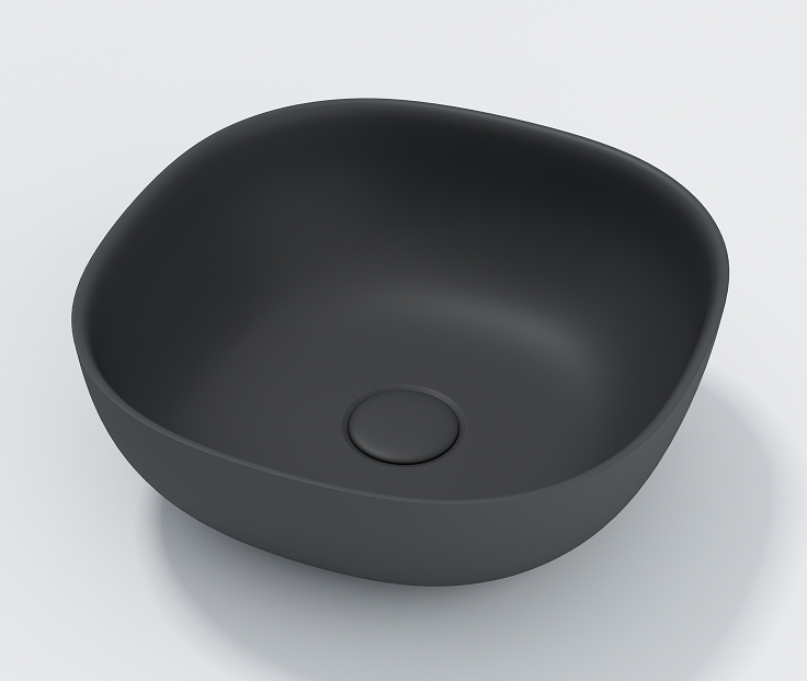 Blanche Matt Black Solid Surface Basin